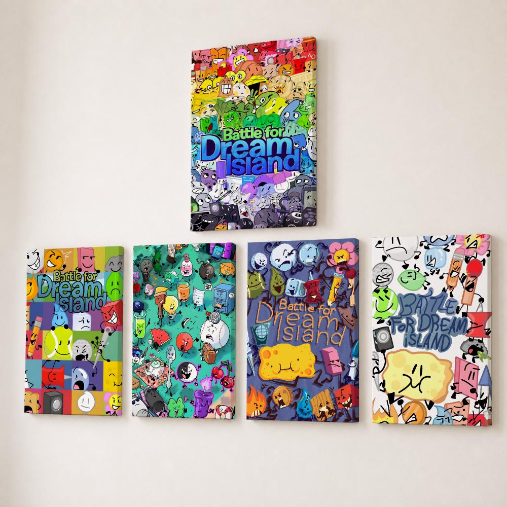 Canvas Wrap Ready - Bfdi B-Battle For Dream Island, Pintura