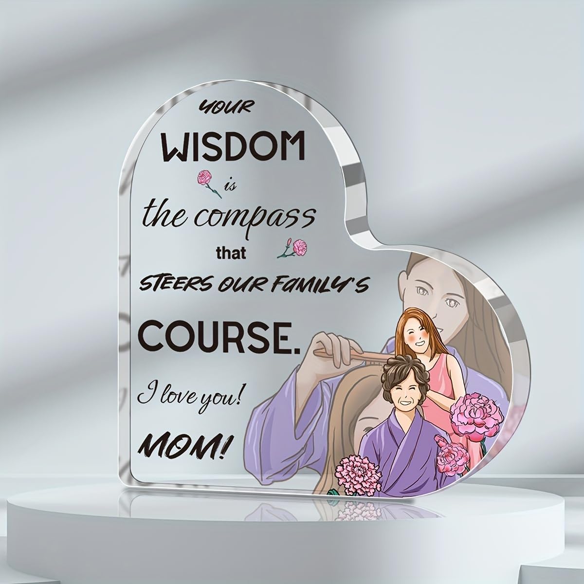 Photo Acrylic Block - Placa acrílica con forma de corazón